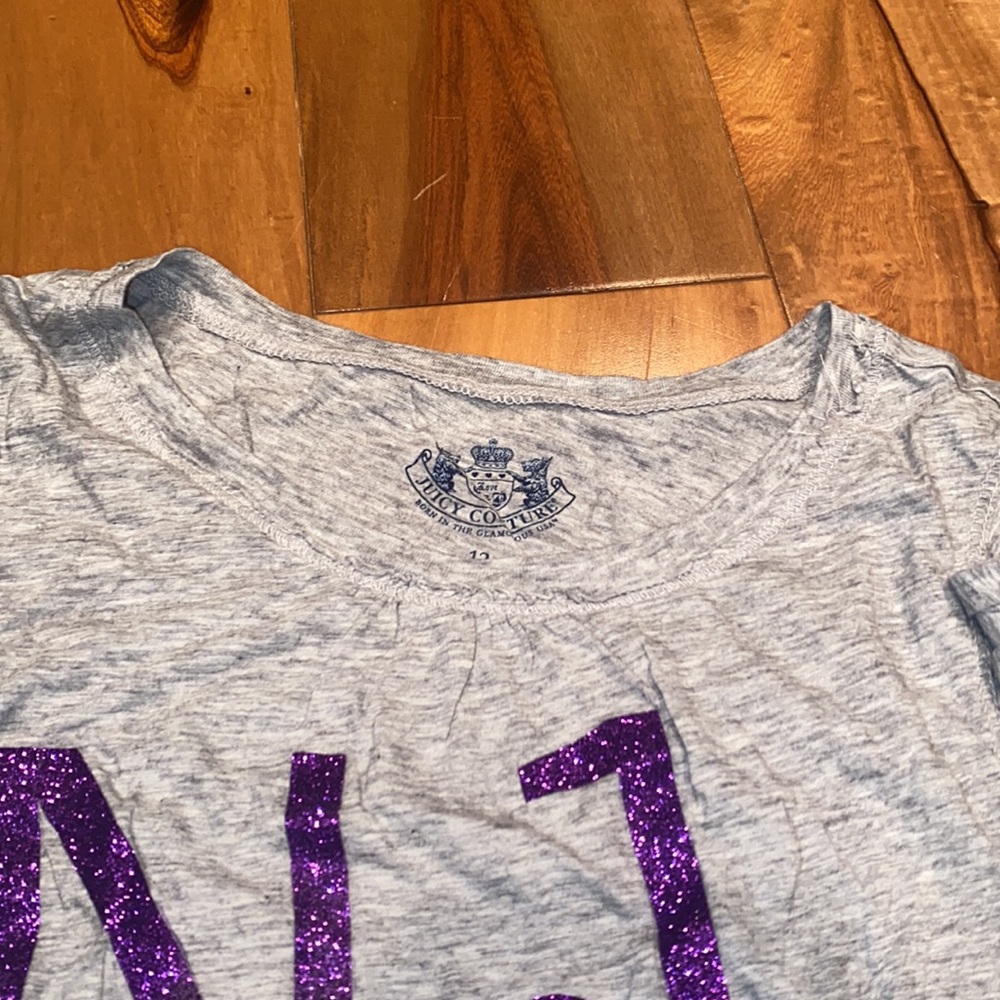LIKE NEW- JUICY COUTURE VINTAGE LONG SLEEVE SPARKLY SHIRT ~ GIRLS SIZE 12 (L) - Picture 3 of 5